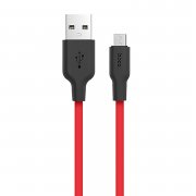 Кабель Hoco X21 Silicone (USB - micro-USB) черно-красный — 1