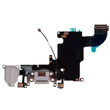 Шлейф для Apple iPhone 6S на разъем зарядки/разъем гарнитуры/микрофон (белый) &mdash; 1