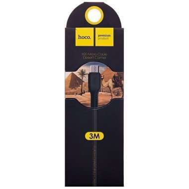 Кабель HOCO X20 Desert Camel (USB - micro-USB) черный (3 метра) &mdash; 2