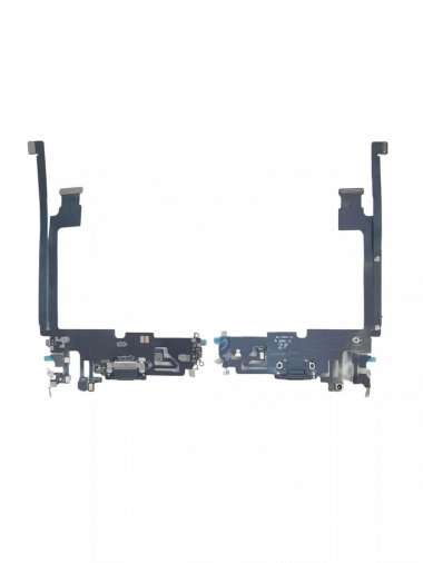 Шлейф для Apple iPhone 12 Pro Max на разъем зарядки/микрофон (черный) Премиум &mdash; 2