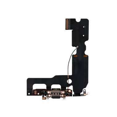Шлейф для Apple iPhone 7 Plus на разъем зарядки/микрофон (черный) Премиум — 1