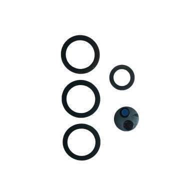 Стекло камеры для Samsung Galaxy S22 Ultra (S908B) (черное) &mdash; 1