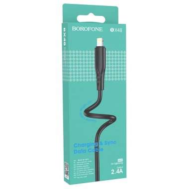 Кабель Borofone BX48 для Apple (USB - lightning) (черный) — 3