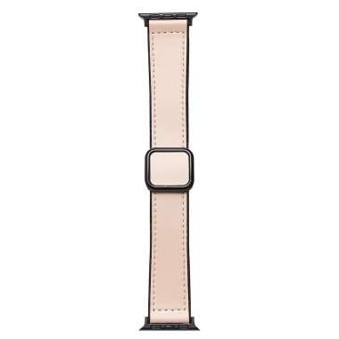 Ремешок - ApW38 Square buckle Apple Watch 49 mm экокожа (абрикочовый) — 1