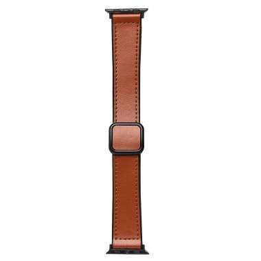 Ремешок - ApW38 Square buckle для Apple Watch 49 mm экокожа (коричневый) — 1