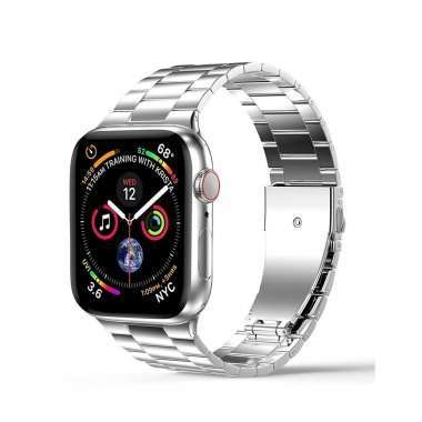 Ремешок ApW36 для Apple Watch 49 mm металл блочный на застежке (серебристый) — 1