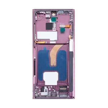 Дисплейный модуль с тачскрином для Samsung Galaxy S22 Ultra (S9080) (бордовый) (OLED)