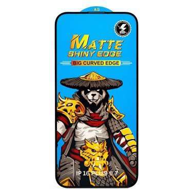 Защитное стекло Matte для Apple iPhone 16 Plus (черное)