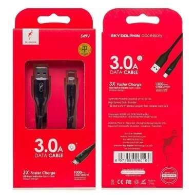 Кабель SKYDOLPHIN S49V (USB - micro USB) 100см (черный) — 2